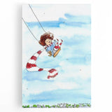 Flying High Watercolor Print - Personalized Kids Art
