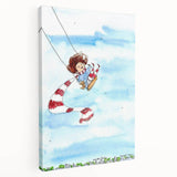 Flying High Watercolor Print - Personalized Kids Art