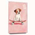 Framed Baby Art Prints – Puppy on Skateboard Nursery Wall Art