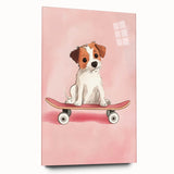 Framed Baby Art Prints – Puppy on Skateboard Nursery Wall Art