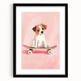 Framed Baby Art Prints – Puppy on Skateboard Nursery Wall Art
