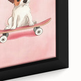 Framed Baby Art Prints – Puppy on Skateboard Nursery Wall Art