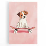 Framed Baby Art Prints – Puppy on Skateboard Nursery Wall Art