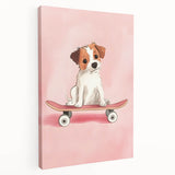 Framed Baby Art Prints – Puppy on Skateboard Nursery Wall Art