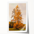 Extra large rolled print of fall-themed floral art in warm orange and red tones, ideal for art wall dining room.