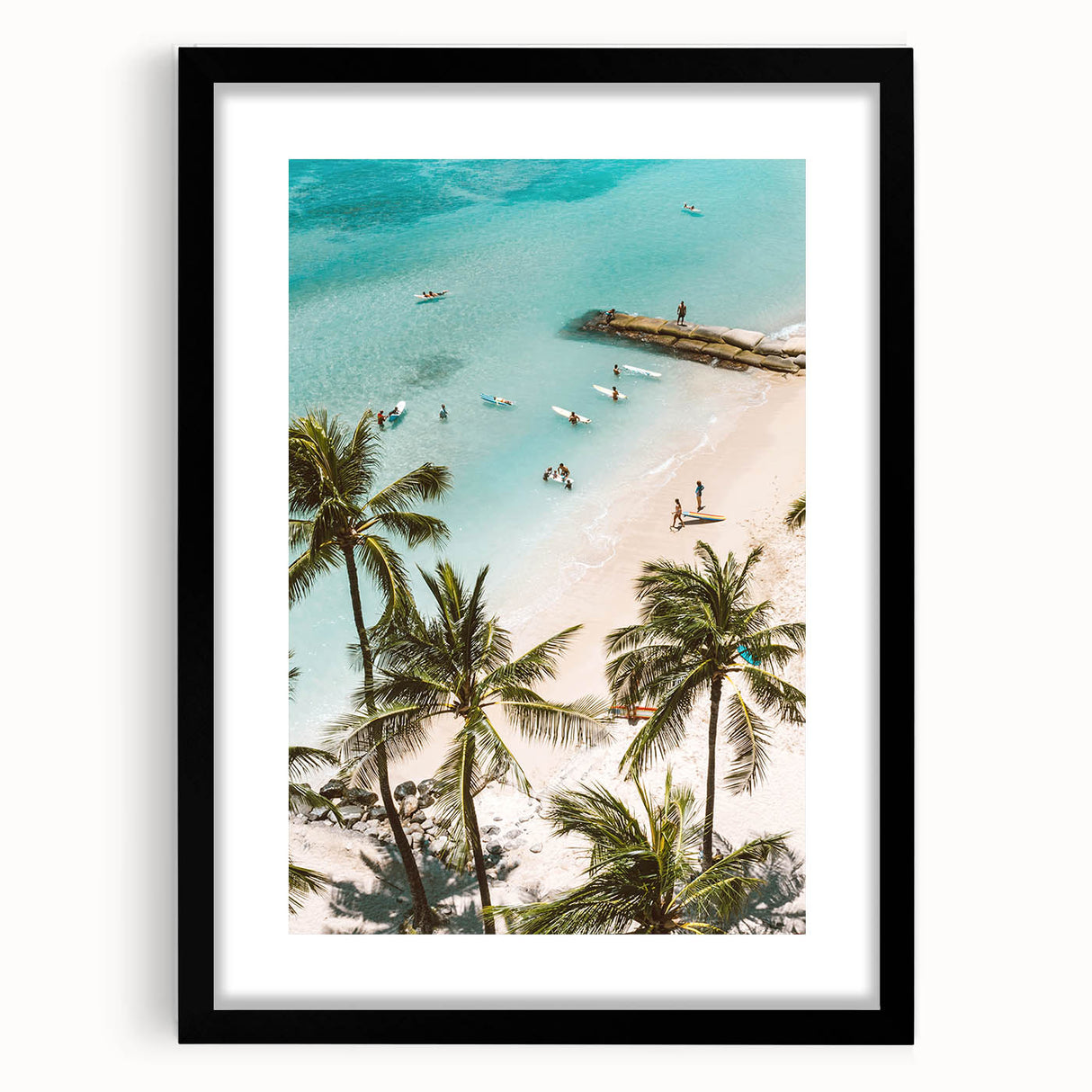 Extra large abstract art print featuring vibrant, colorful textures on a black framed canvas, ideal for living room decor.