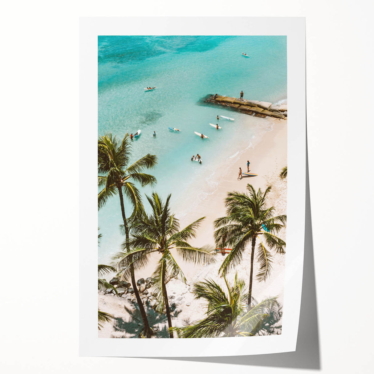 Extra large rolled print featuring a vibrant floral design in summer hues, ideal for art wall dining room decor.