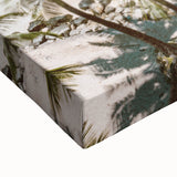 Large art depicting a summer landscape on stretched canvas in black and white tones, suitable for bedroom decor.