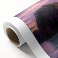 Stunning rolled canvas print depicting a vibrant landscape with dramatic cliffs and lush greenery, ideal for home decor or interior design accents.