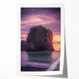 Stunning rolled print showcasing vibrant landscape cliffs in rich earth tones, beautifully packaged in a durable cardboard tube, ideal for home decor.