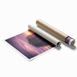 Stunning rolled print of a dramatic cliff landscape, showcasing rich colors and intricate details, designed for home decor enthusiasts seeking nature-inspired art.