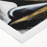 Abstract figurative wall art on rolled canvas, showcasing vibrant colors and dynamic shapes, ideal for modern home decor, shipped securely in a protective tube.