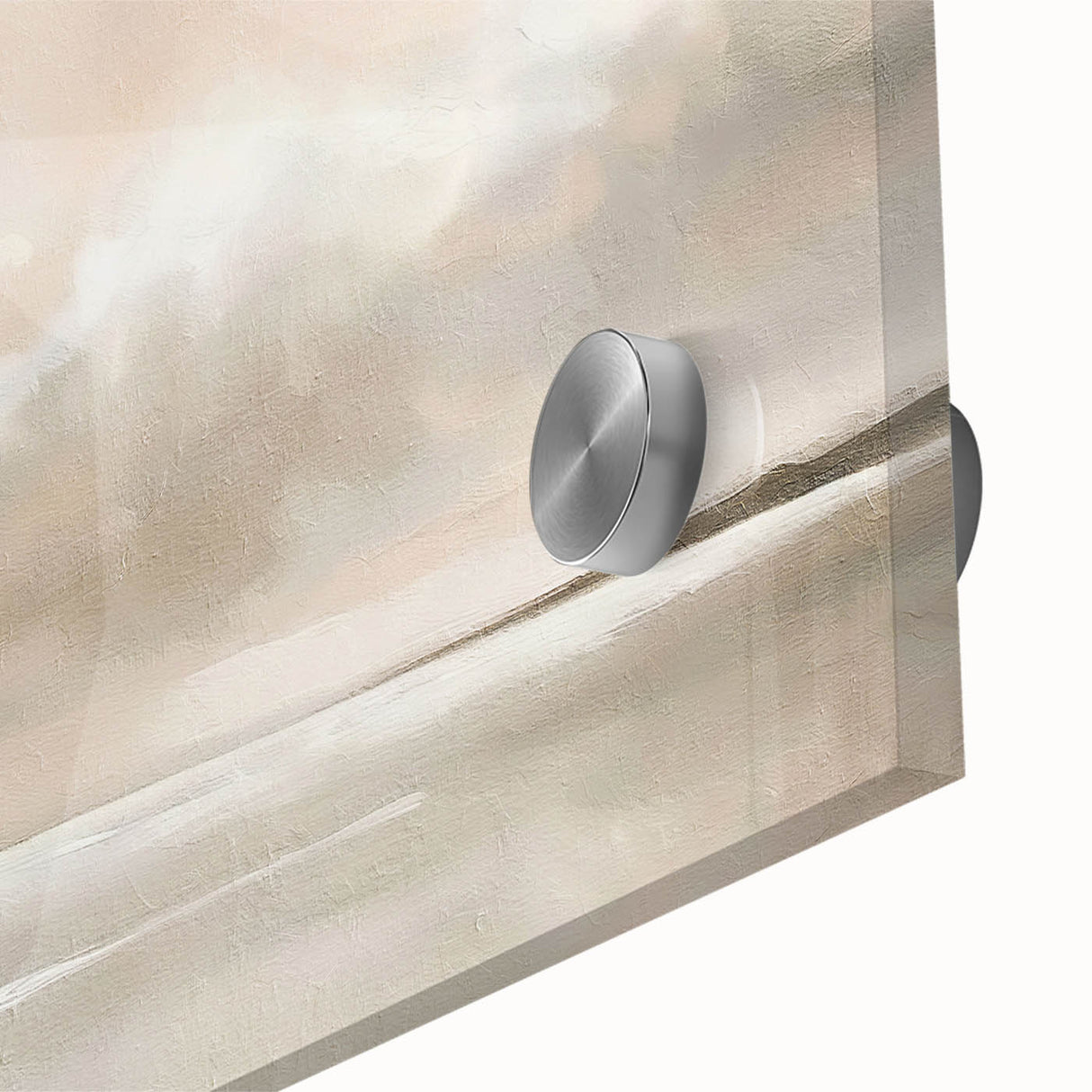 Close-up of vibrant abstract landscape wall art featuring bold colors and intricate details, designed for acrylic glass display, enhancing modern decor aesthetics.