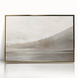 Framed abstract landscape wall art featuring a gold-accented design, perfect for modern decor. The vibrant colors and unique patterns enhance any living space.