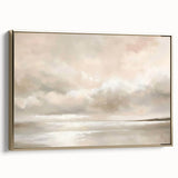 Abstract landscape wall art framed in gold, showcasing a vibrant blend of earthy tones and textures, perfect for modern decor in living spaces or galleries.