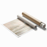 Abstract landscape wall art print showcasing vibrant colors and dynamic shapes, rolled for easy display and shipping, perfect for modern home decor.