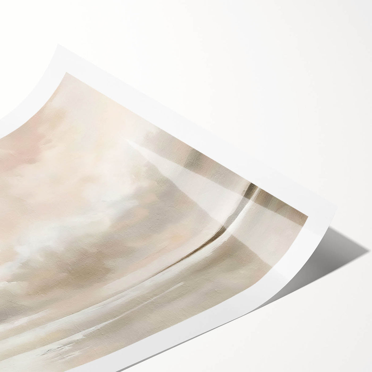 Abstract landscape wall art print showcasing vibrant colors and fluid shapes, rolled and ready for framing, ideal for modern home decor.