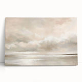 Abstract landscape wall art on stretched canvas, showcasing vibrant hues of blue and green with a textured finish, ideal for modern home decor. This piece adds depth and tranquility to any space.