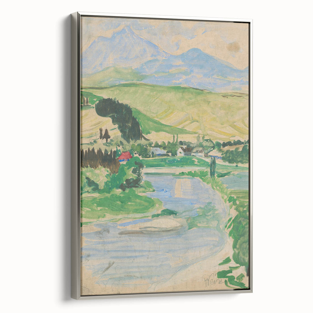 Expressionist Landscape Art on Canvas - Modern Expressionism Wall Decor