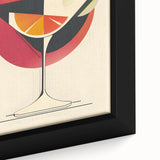 Extra large black wall art featuring colorful, textured food and drink motifs on a framed canvas.