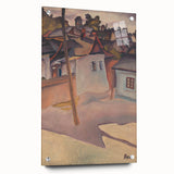 Modern Wall Art - Scenic Village Landscape - Unique Gypsy Camp Print
