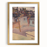 Modern Wall Art - Scenic Village Landscape - Unique Gypsy Camp Print