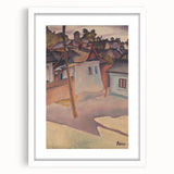Modern Wall Art - Scenic Village Landscape - Unique Gypsy Camp Print