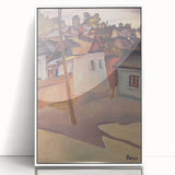 Modern Wall Art - Scenic Village Landscape - Unique Gypsy Camp Print