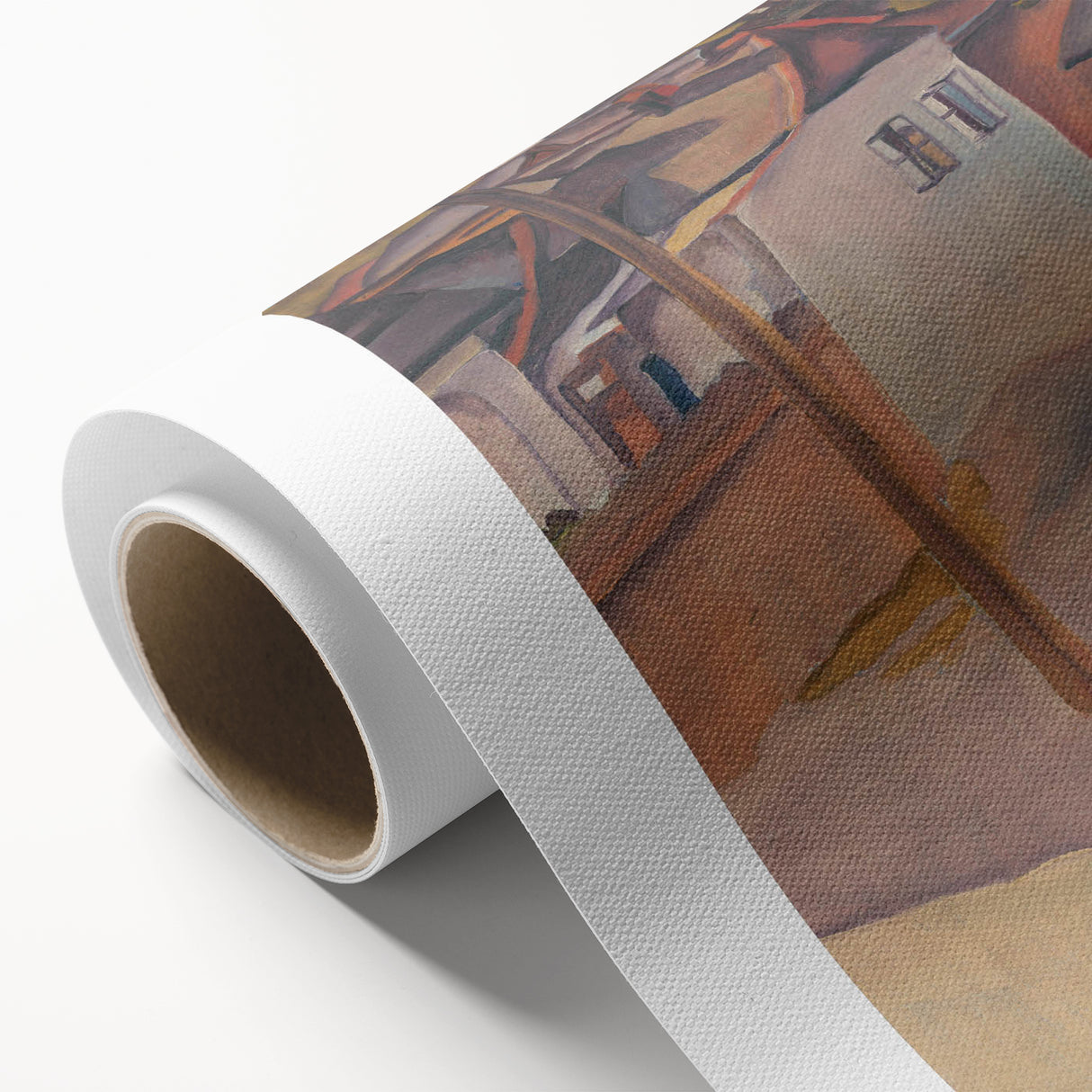 Modern Wall Art - Scenic Village Landscape - Unique Gypsy Camp Print