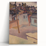 Modern Wall Art - Scenic Village Landscape - Unique Gypsy Camp Print