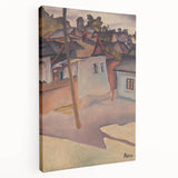 Modern Wall Art - Scenic Village Landscape - Unique Gypsy Camp Print