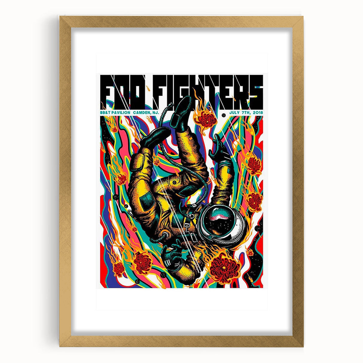 Foo Fighters Retro Wall Art - Vintage Psychedelic Space Poster