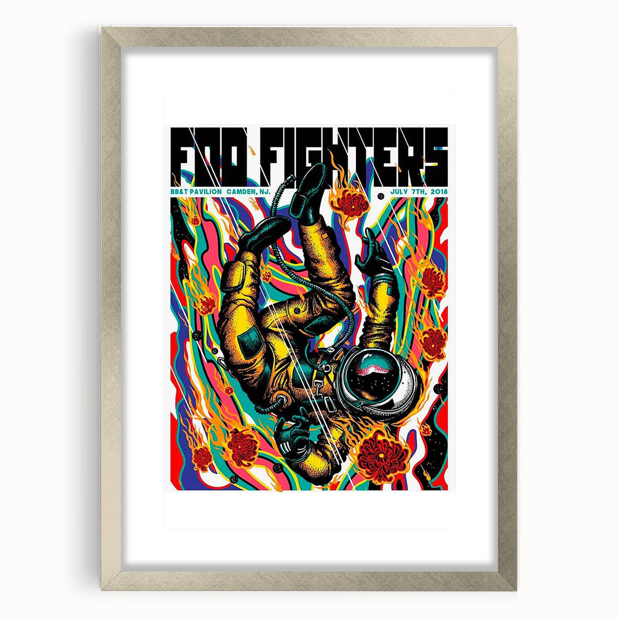 Foo Fighters Retro Wall Art - Vintage Psychedelic Space Poster