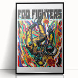 Foo Fighters Retro Wall Art - Vintage Psychedelic Space Poster