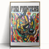 Foo Fighters Retro Wall Art - Vintage Psychedelic Space Poster