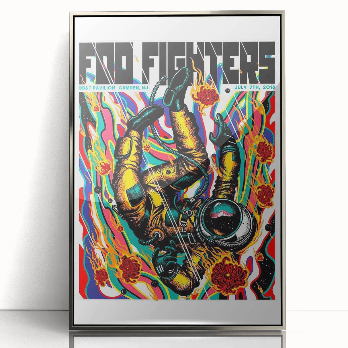 Foo Fighters Retro Wall Art - Vintage Psychedelic Space Poster
