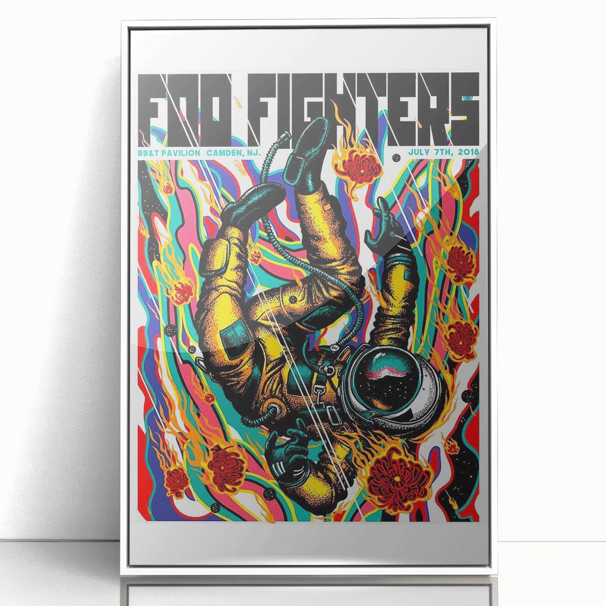 Foo Fighters Retro Wall Art - Vintage Psychedelic Space Poster