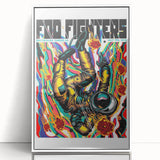 Foo Fighters Retro Wall Art - Vintage Psychedelic Space Poster