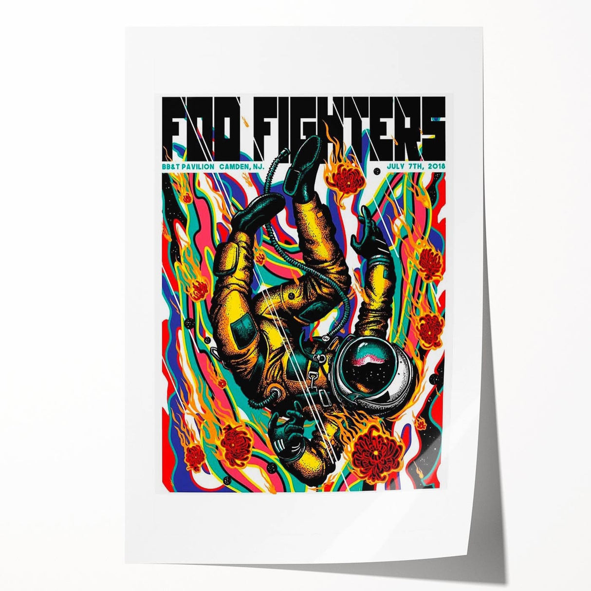 Foo Fighters Retro Wall Art - Vintage Psychedelic Space Poster