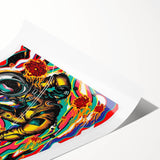 Foo Fighters Retro Wall Art - Vintage Psychedelic Space Poster