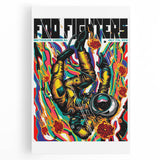 Foo Fighters Retro Wall Art - Vintage Psychedelic Space Poster