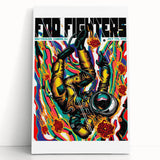 Foo Fighters Retro Wall Art - Vintage Psychedelic Space Poster