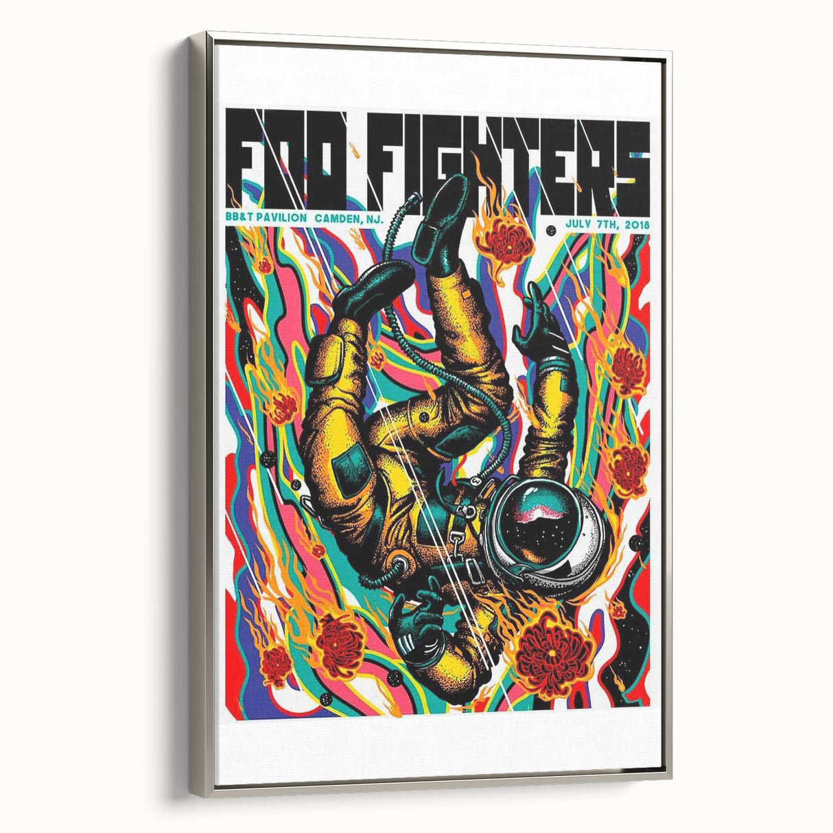 Foo Fighters Retro Wall Art - Vintage Psychedelic Space Poster