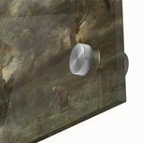 Realism Art Print of Tranquil Pond Scene with Trees in Picardy