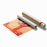 Charming Boys Room Wall Art – Bear and Girl in Autumn Forest