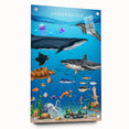 Underwater Marine Life Educational Wall Art - Kids' Learning Poster
