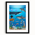 Underwater Marine Life Educational Wall Art - Kids' Learning Poster