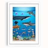 Underwater Marine Life Educational Wall Art - Kids' Learning Poster