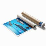 Underwater Marine Life Educational Wall Art - Kids' Learning Poster