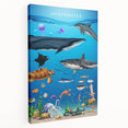 Underwater Marine Life Educational Wall Art - Kids' Learning Poster